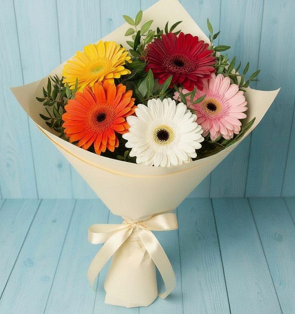Букет цветов из: Герберы в Краснофлотском