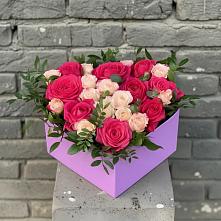 Цветочная композиция из Розы в коробке в Краснофлотском