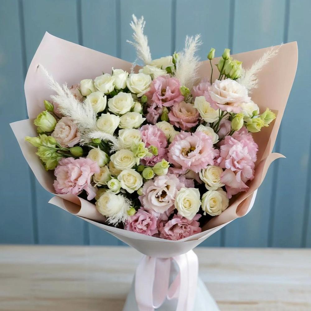 Букет цветов из: Альстромерии и Розы в Краснофлотском