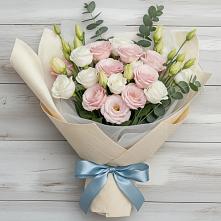 Букет цветов из:  Лизиантусы в Краснофлотском