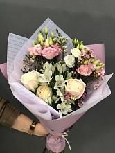 Букет цветов из:  Альстромерии, Розы и Лизиантусы #REPLACE_PRED# Краснофлотском