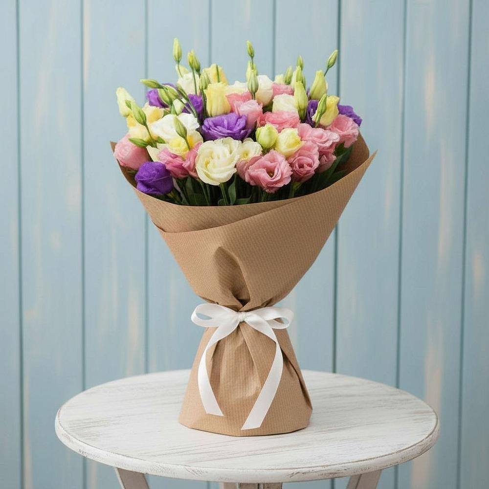 Букет цветов из: Лизиантусы в Краснофлотском