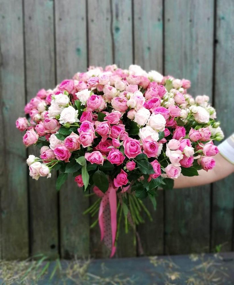 Букет Розовые кустовые розы Натали и Лав Лидия в Краснофлотском