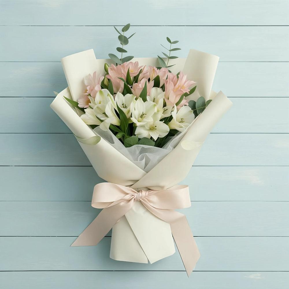 Букет цветов из: Альстромерии в Краснофлотском