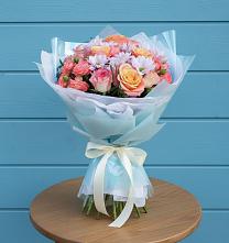 Букет цветов из:  Хризантемы и Розы #REPLACE_PRED# Краснофлотском