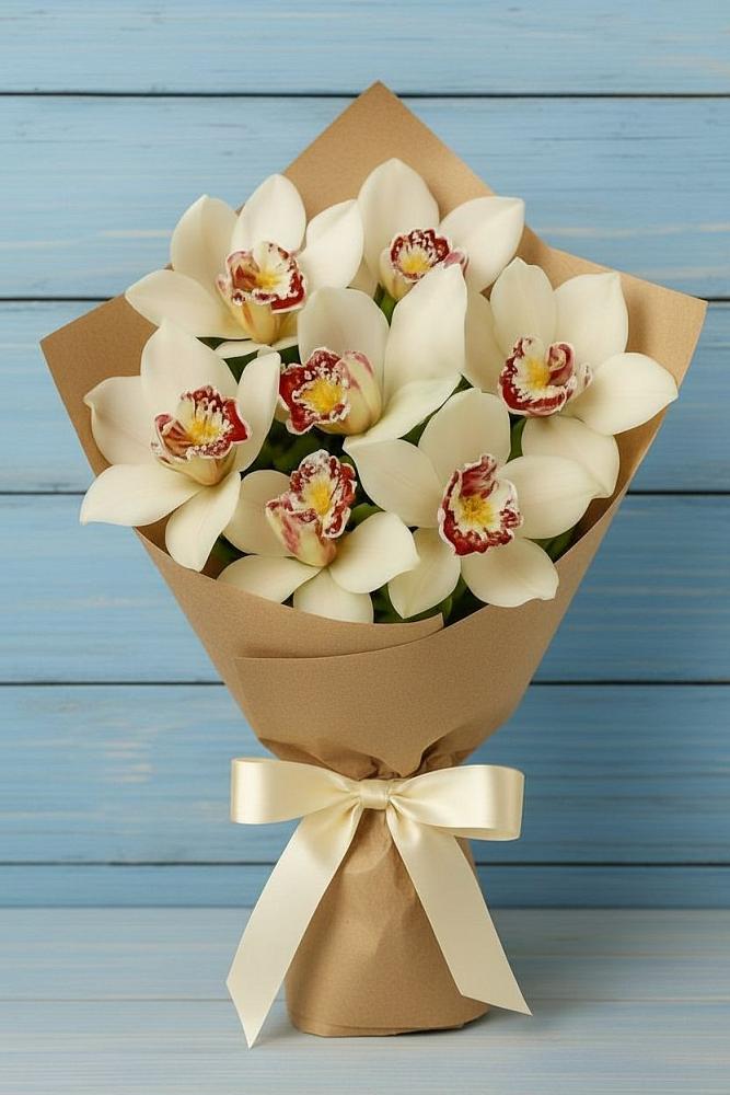 Букет цветов из: Орхидеи и Розы в Краснофлотском