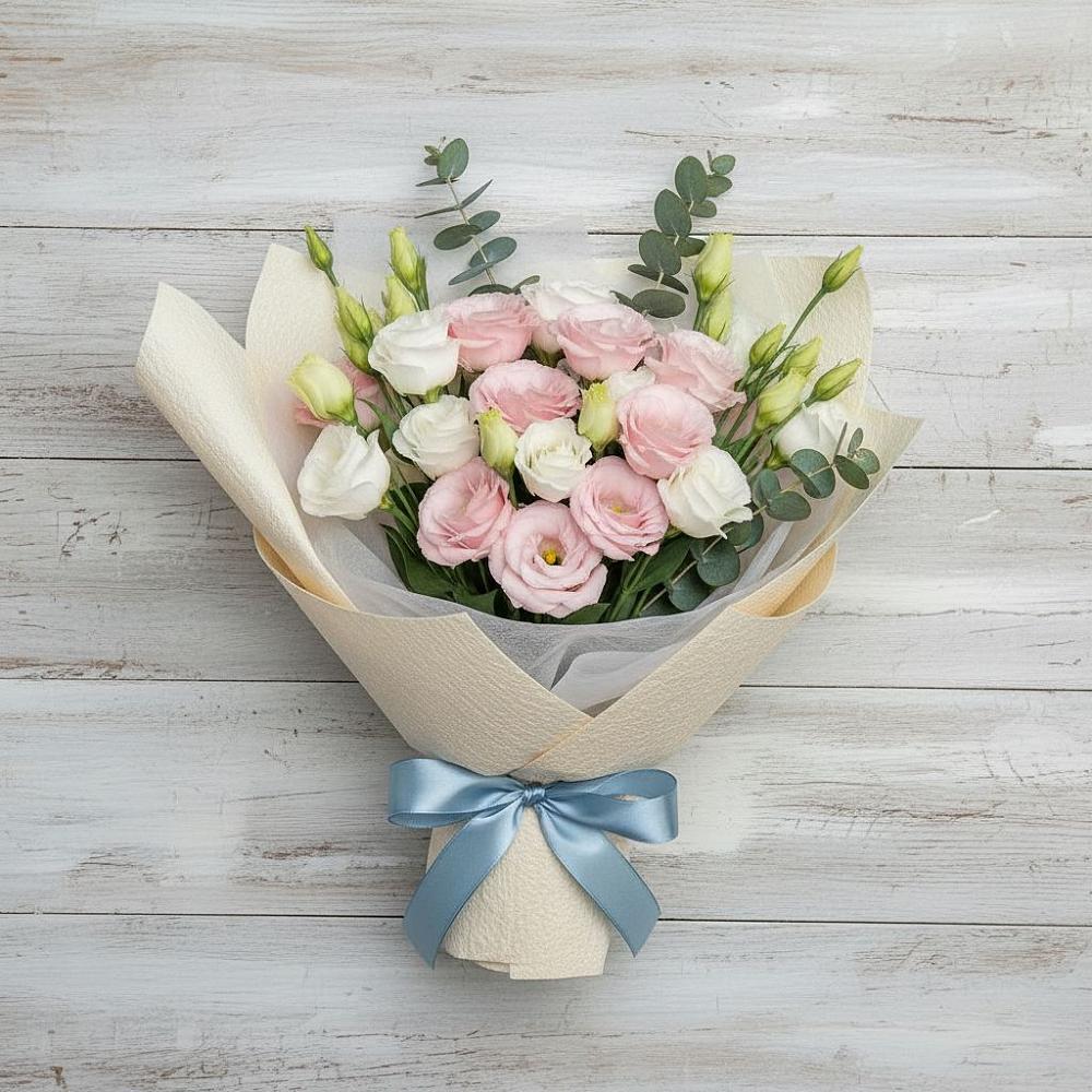 Букет цветов из: Лизиантусы в Краснофлотском